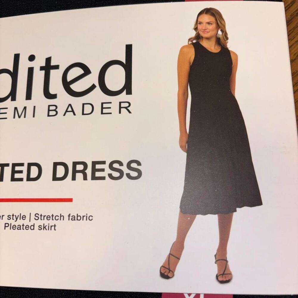 New 1x remi bader black pleated dress Size 1X